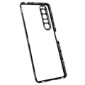Sony Xperia 1 III Magnetic Case with Tempered Glass Back - Black