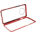 OnePlus 7T Magnetic Case with Tempered Glass - Red