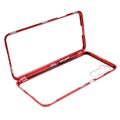 OnePlus Nord Magnetic Case with Tempered Glass - Red