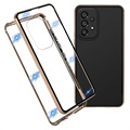 Samsung Galaxy A53 5G Magnetic Case with Tempered Glass - Gold