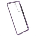 Samsung Galaxy S21 FE 5G Magnetic Case with Tempered Glass - Purple