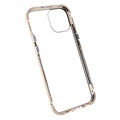 iPhone 13 Magnetic Case with Tempered Glass - Gold