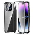 iPhone 14 Pro Magnetic Case with Tempered Glass - Black