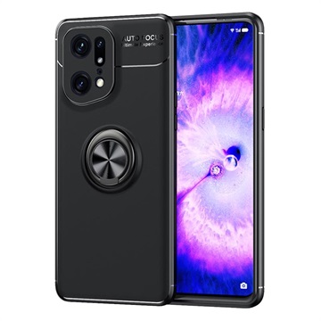 Oppo Find X5 Pro Magnet Ring Grip / Kickstand Case - Black