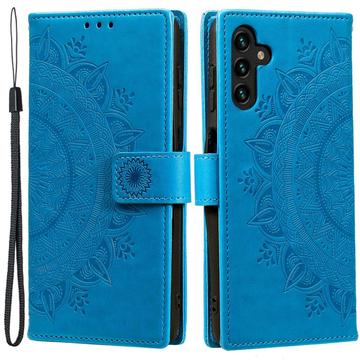 Samsung Galaxy A54 5G Mandala Series Wallet Case - Blue