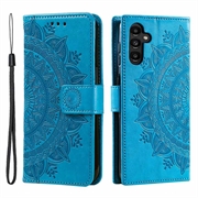 Samsung Galaxy A34 5G Mandala Series Wallet Case - Blue