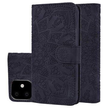 Mandala Series iPhone 11 Wallet Case with Stand - Black