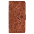 Mandala Series Samsung Galaxy A50 Wallet Case - Brown