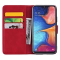 Mandala Series Samsung Galaxy A50 Wallet Case - Red