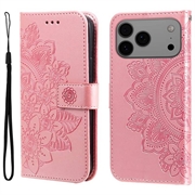 iPhone 17 Pro Max Mandala Series Wallet Case - Pink