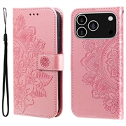 iPhone 17 Pro Mandala Series Wallet Case - Pink