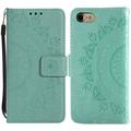 iPhone 7 8 SE (2020)/SE (2022) Mandala Series Wallet Case - Cyan