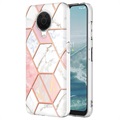 Marble Pattern Electroplated IMD Nokia G10/G20 TPU Case - White / Pink