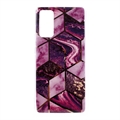 Samsung Galaxy S20 FE 5G Marble Pattern Electroplated IMD Case