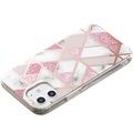 Marble Pattern Electroplated IMD iPhone 12 mini TPU Case