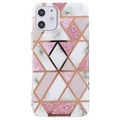 Marble Pattern Electroplated IMD iPhone 12 mini TPU Case