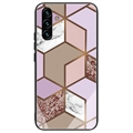 Samsung Galaxy A04s/A13 5G Marble Pattern Hybrid Case - Brown / Pink
