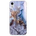 iPhone XR Marble Pattern IMD TPU Case - Lava