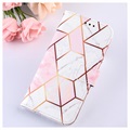 Marble Pattern Samsung Galaxy Xcover 5 Wallet Case - Pink / White