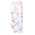 Marble Pattern Samsung Galaxy S22 5G TPU Case - White / Pink