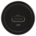 Maxlife MXCC-04 USB-C Fast Car Charger - 20W - Black