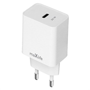 Maxlife MXTC-13 20W USB-C Charger with PD/QC Fast Charging - White