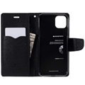 Mercury Goospery Fancy Diary iPhone 11 Wallet Case - Black