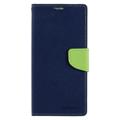 Mercury Goospery Fancy Diary iPhone 14 Pro Wallet Case - Dark Blue