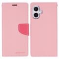 iPhone 16 Mercury Goospery Fancy Diary Wallet Case - Pink