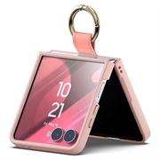 Samsung Galaxy Z Flip8 Mercury Goospery Gold Ring Hybrid Case - Pink