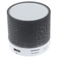 Mini Bluetooth Speaker with Microphone & LED Lights A9 - Cracked Black