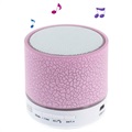 Mini Bluetooth Speaker with Microphone & LED Lights A9 - Cracked Pink