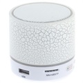 Mini Bluetooth Speaker with Microphone & LED Lights A9 - Cracked White