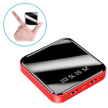 Mini Fast Power Bank 10000mAh - 2x USB - Red