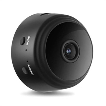 Mini cámara de seguridad magnética Full HD para el hogar - WiFi, IP - Negro