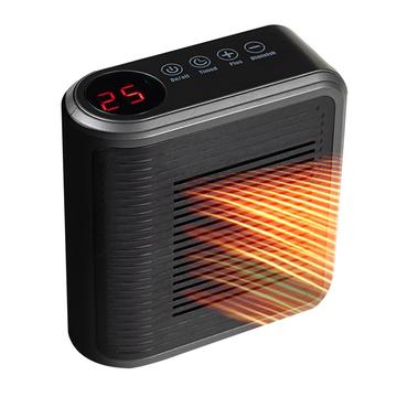 Mini Portable Fan Heater with Touch Control - 800W - Black