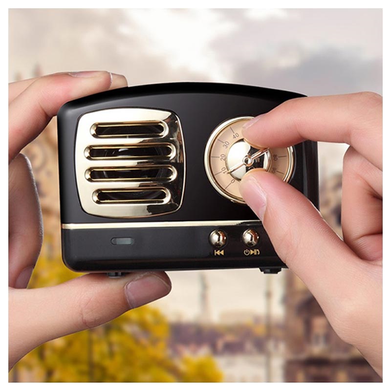 Mini Portable Retro Bluetooth Speaker HM11 - Black
