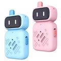 Mini Robot Kids Walkie Talkies with Rechargeable Battery - Blue & Pink