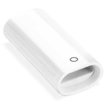 Miniature Portable Lightning Apple Pencil Adapter - White