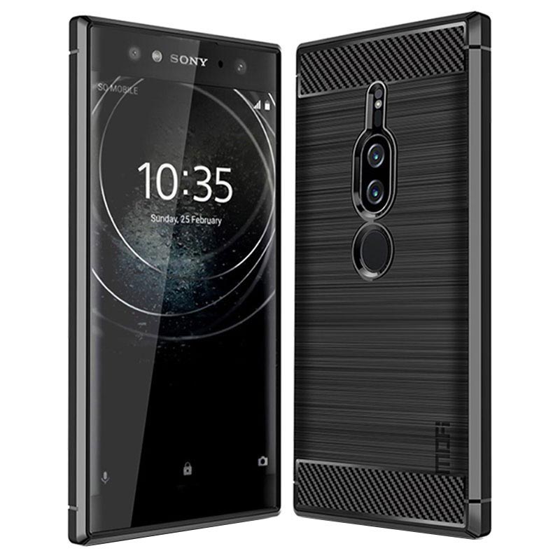 Mofi Carbon Fiber Sony Xperia Xz2 Premium Tpu Case