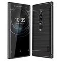 Mofi Carbon Fiber Sony Xperia XZ2 Premium TPU Case - Black