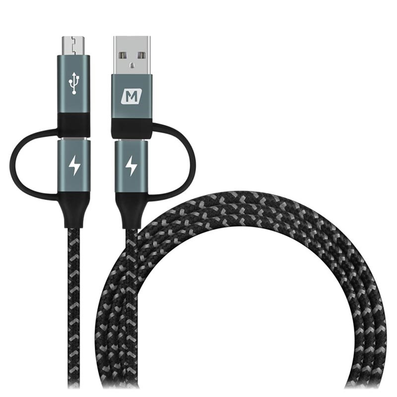 hostess Shadow Settle Momax OneLink 4-in-1 Universal Cable - USB-C, MicroUSB, USB 2.0 - 1.2m