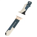 Moro Apple Watch 7/SE/6/5/4/3/2 Silicone Strap - 45mm/44mm/42mm - Navy Blue / Camouflage