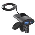 Motorcycle Phone Charger - 30W USB-C PD, 18W USB-A - Black