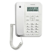 Motorola CT202 Corded Landline Phone with Hands-Free Speakerphone - White