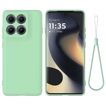 Motorola Edge (2025) Liquid Silicone Case with Hand Strap - Green