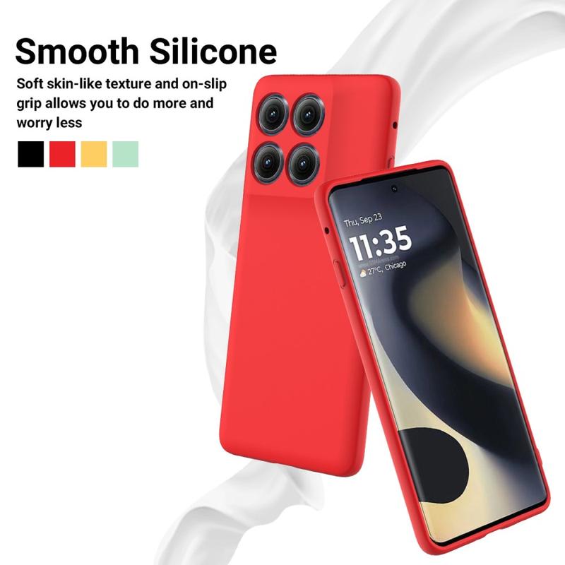 DESSEN Cover Per Motorola EDGE 20 Lite – Silicone TPU Morbido Con Supporto Ad Anello Girevole 360°, Piastra Magnetica, Rossa