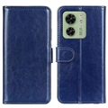 Motorola Edge 40 Wallet Case with Magnetic Closure - Blue