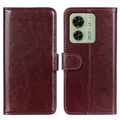 Motorola Edge 40 Wallet Case with Magnetic Closure - Brown