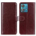 Motorola Edge 40 Neo Wallet Case with Magnetic Closure - Brown